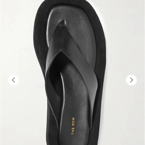 The Row Ginza Leather Platform Sandals - Picture 4 of 4